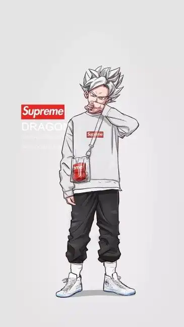 大家还记得一套七龙珠人物穿潮牌的壁纸吗,求一下原图感谢