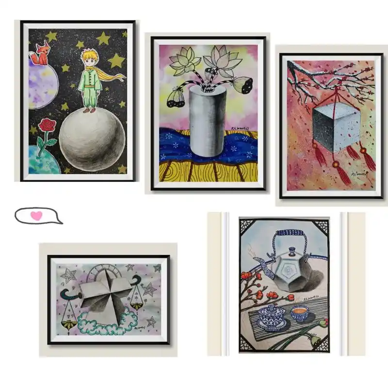 创意素描:几何体的联想系列 目前更新的部分作品,有原创,有改动,步骤