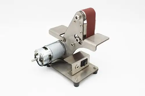 微型小型迷你砂带机diy抛光机木工打磨机定角磨刀开刃机家用台式