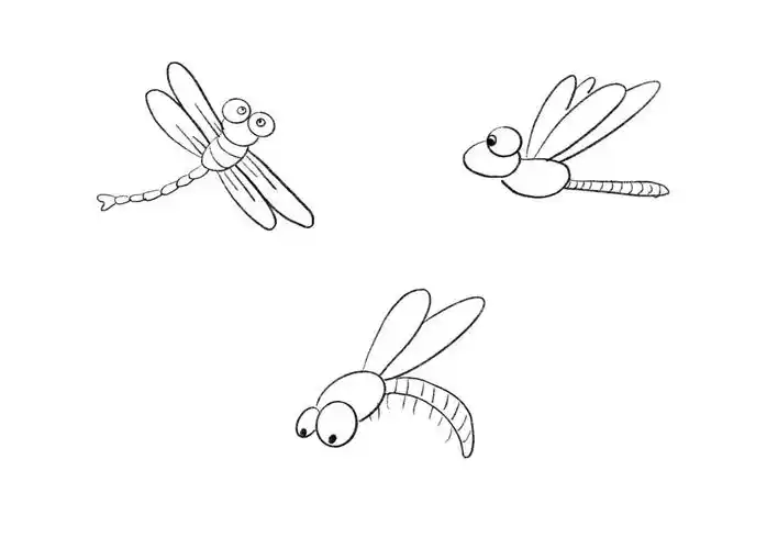简笔画蜻蜓