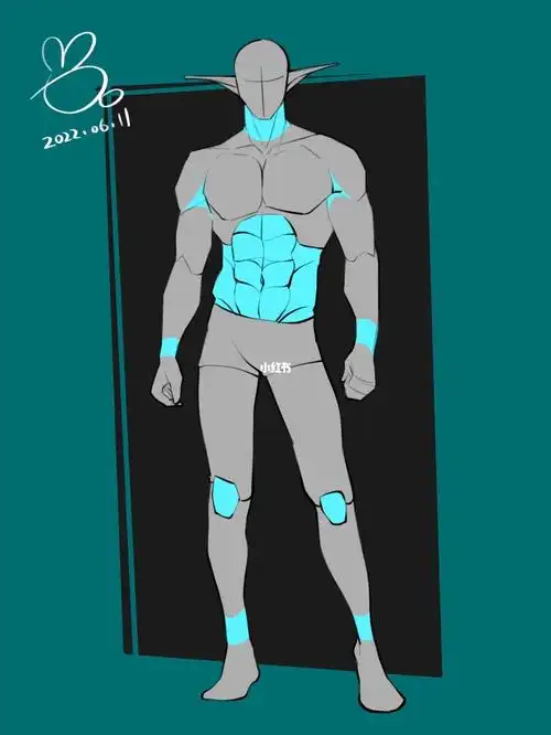 人体结构动态练习day430269男性站姿