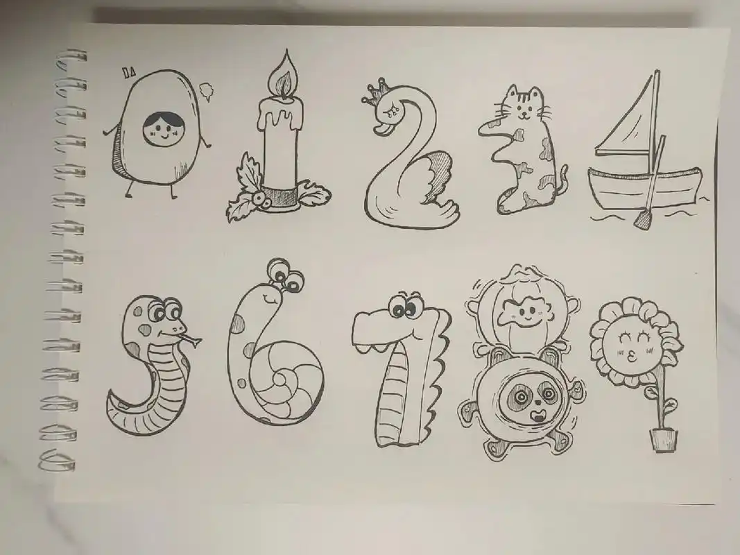 0-9数字联想简笔画