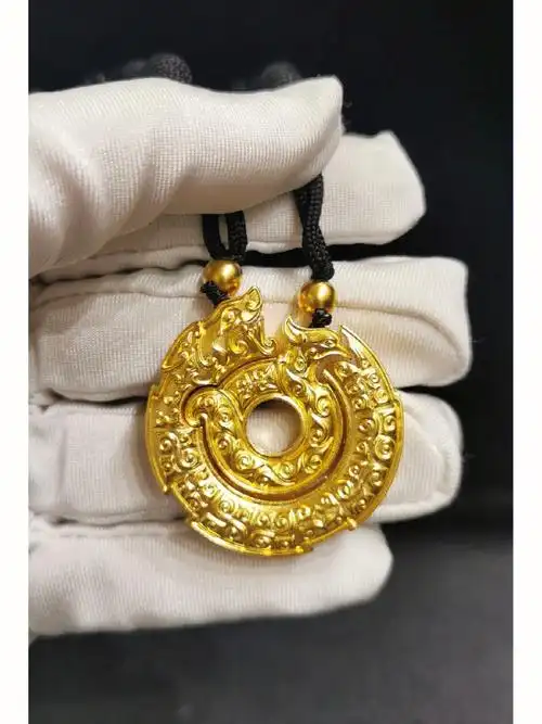 龙凤配古法吊坠35克