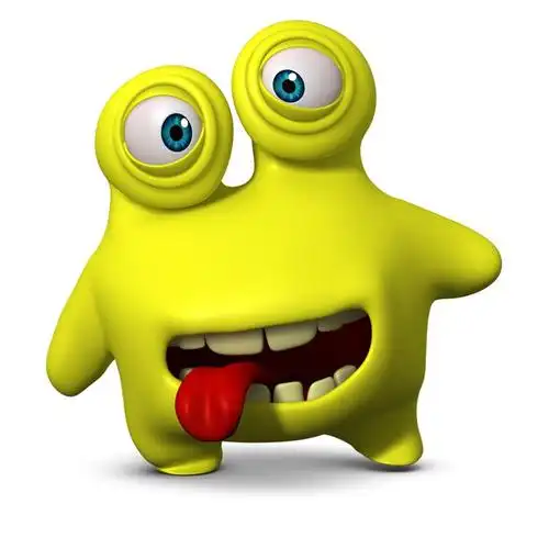 晨晨的作品:吞球的怪物