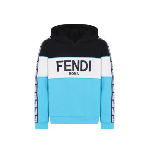 fendi logo hooded sweatshirt