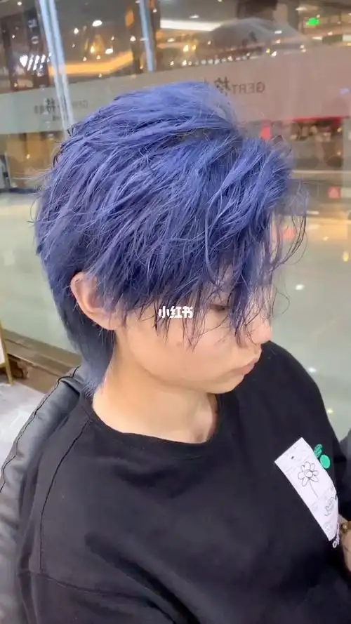 雾霾蓝_染发_接头发_雾霾蓝_吃喝玩乐_发型_时尚_发型