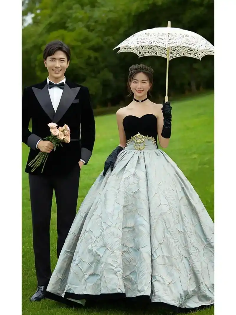 鞠婧祎同款赫本风婚纱照95 真谁拍谁好看.