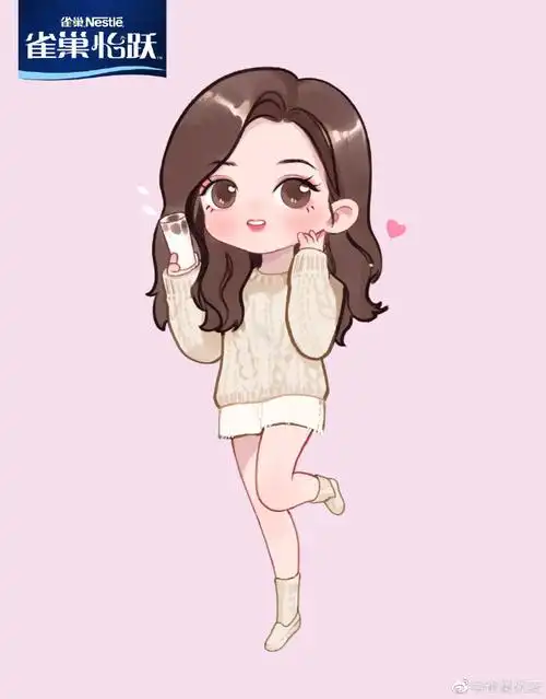 先为仪圆们奉上@吴宣仪_betty雀巢怡跃q版形象!