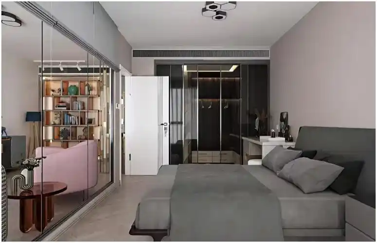 客厅卧室隔断效果图(小户型客厅卧室怎么做隔断)-12