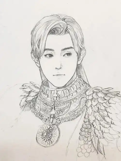 坚持绘画31素材邓伦附过程