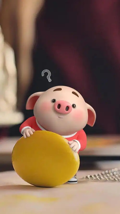 春节可爱淘气的猪小屁