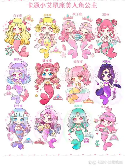 十二星座公主# #可爱简笔画# #公主简笔画# #原创设计# #儿童画画