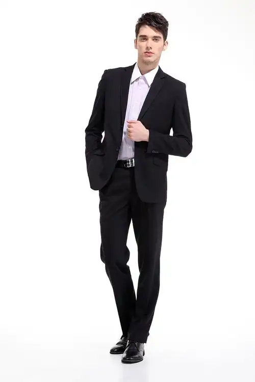 男士商务正装 职业仿毛西服外套工装量身男士商务西服套装