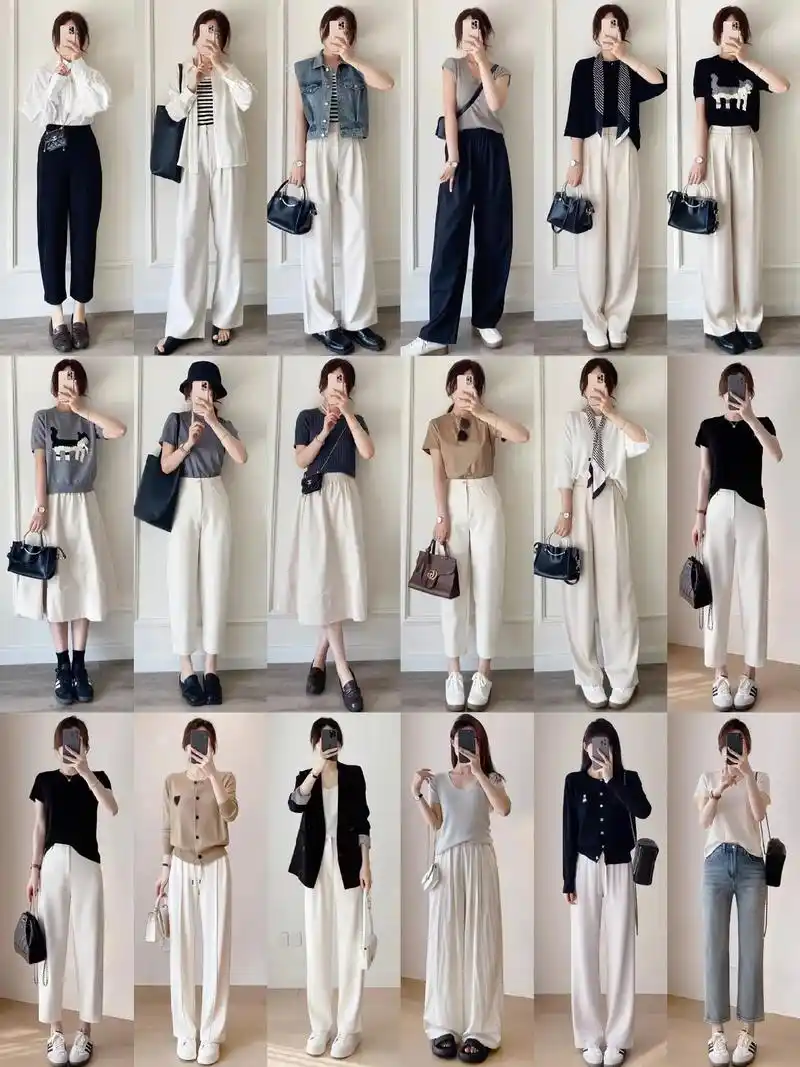 夏季女生白色裤子怎么搭配上衣适合通勤?