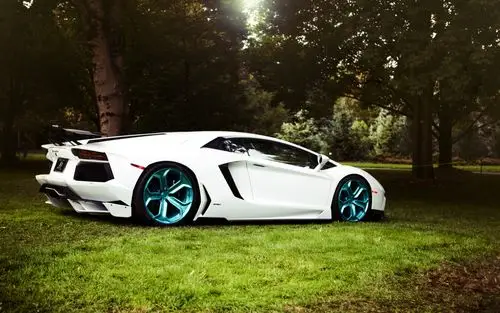 洁白如光兰博基尼壁纸_干净的迷人超跑