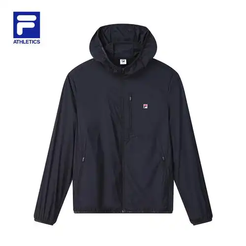 filaathletics斐乐男士防晒运动外套2021夏季新款连帽薄梭织上衣