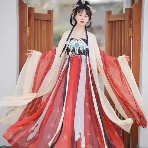 原创唐制汉服女仙气中国风古装柯子裙飘逸日常小个子三件套春秋季