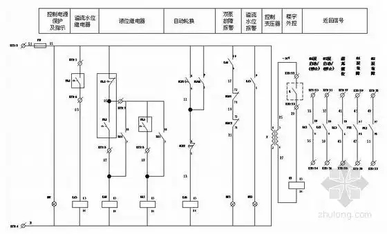 某医院排污泵控制柜电气原理图