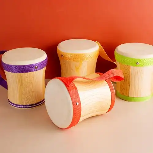 奥尔夫打击乐器儿童手提鼓羊皮手敲鼓幼儿园老师用手拍鼓儿童玩具