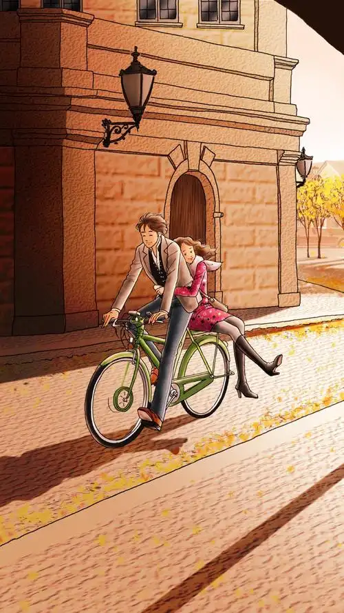 小清新爱情故事手机壁纸图片