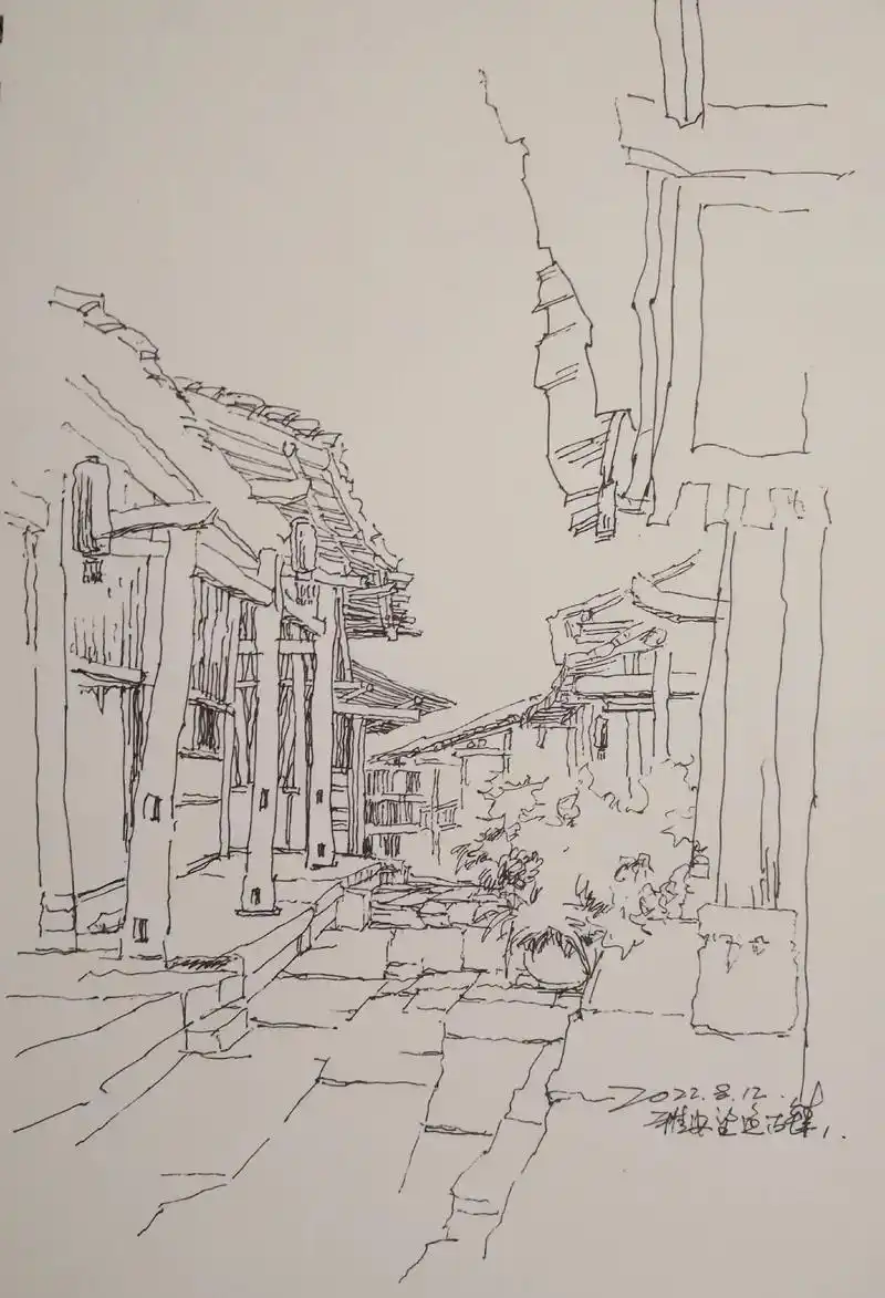 四川雅安望鱼古镇速写. - 抖音