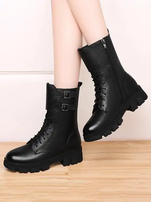 靴子春季女靴子春季女平底_价格_品牌_图片_怎么样 蘑菇街