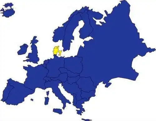 (丹麦在欧洲的位置)