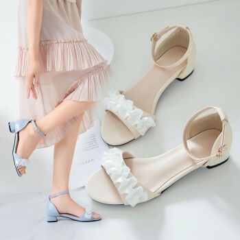 法比兔(fanbeeto)女童凉鞋2023年夏新款中大童鞋学生8-15岁小女孩公主