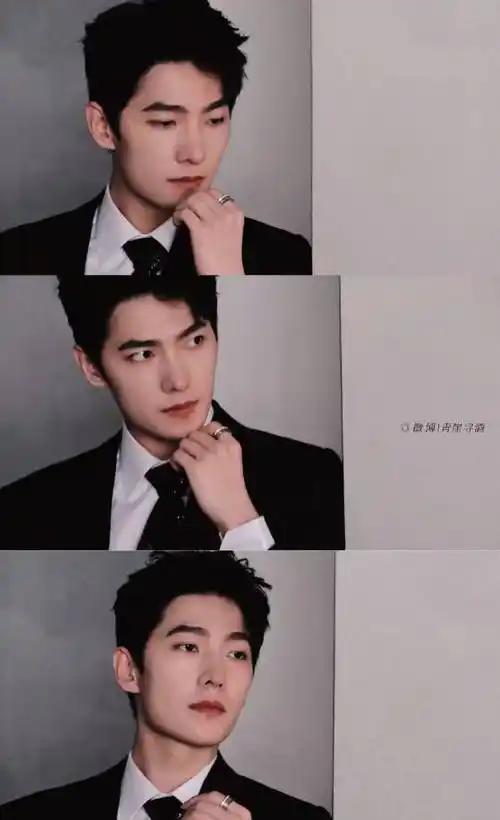 杨洋长发 黑西装就是坠叼的!同意的扣1不同意的扣眼睛!