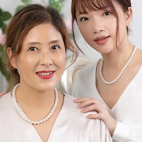 海瞳珍珠项链女近正圆经典雅洁白色淡水珍珠首饰送妈妈生日礼物珠宝