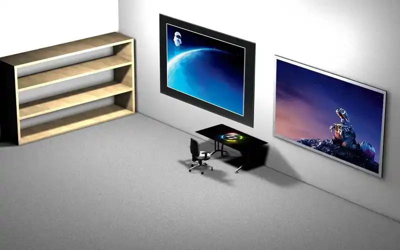 书架电脑桌面壁纸,就是能把图标放在书架上的,还有电脑桌上面能放我的