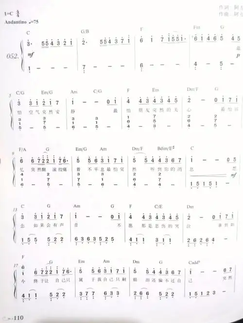 突然好想你五月天钢琴谱双手简谱好听易学