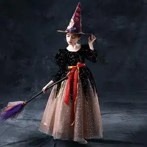 【儿童万圣节服装女童小女巫图片】儿童万圣节服装女童小女巫图片大全