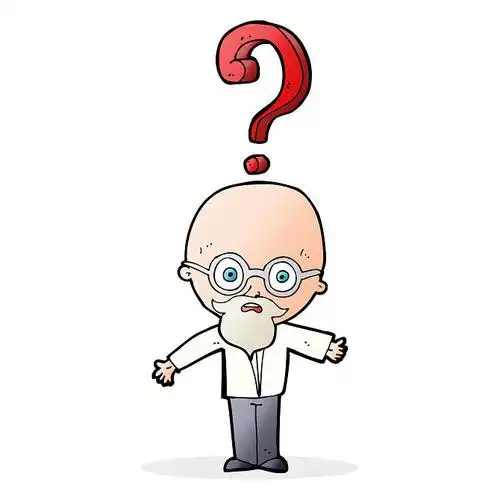 卡通,老人,疑问,迷茫_高清图片_全景视觉