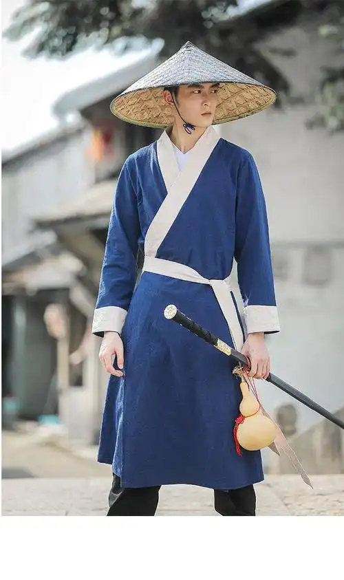 古代汉服男装侠客传统服装秦汉宋武侠长袍影视演出夜行衣毕业班服