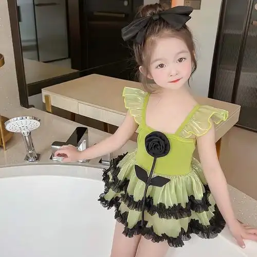 泳衣女童夏装2023新款洋气时尚3岁6女宝宝夏季童装女孩儿童游泳装