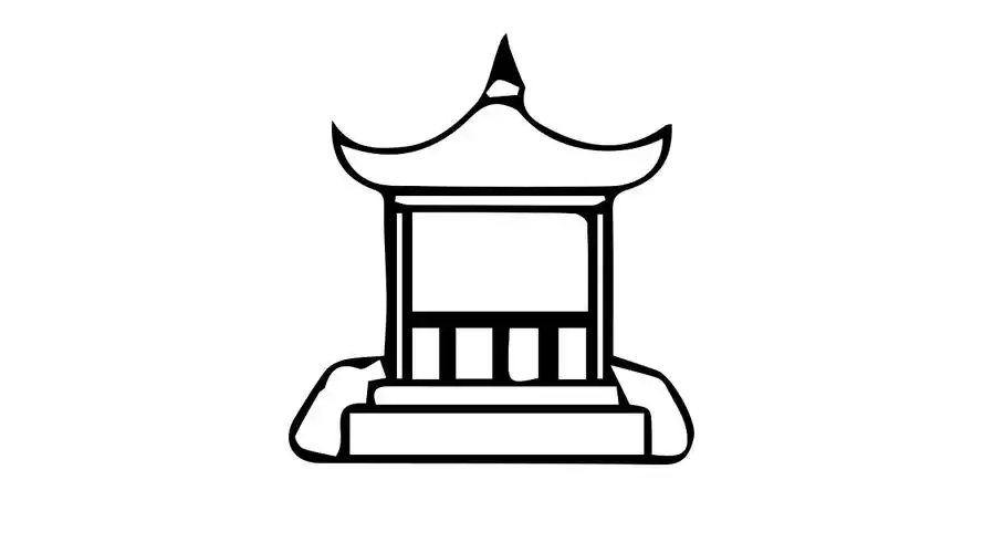 古建筑亭子简笔画