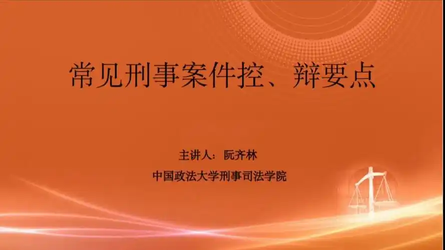 阮齐林:常见刑事案件的控辩要点