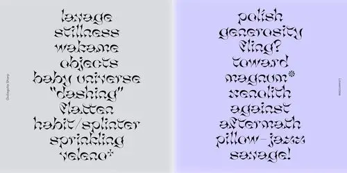 goliagolia-巴洛克手写感觉尖角字体设计