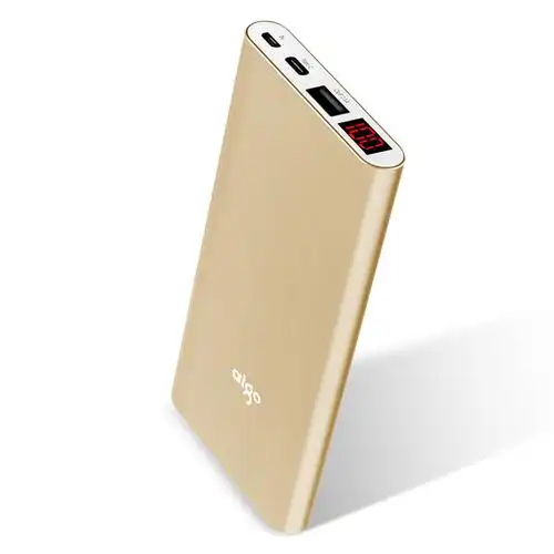 爱国者aigo10000毫安n1充电宝轻薄小巧移动电源聚合物电芯typec双输入