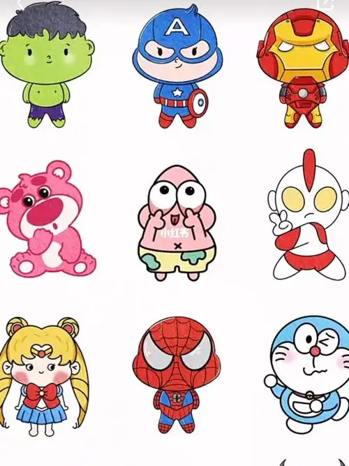 喜欢可可爱爱#可爱卡通人物  #q版人物  #马克笔手绘  #小红书成长