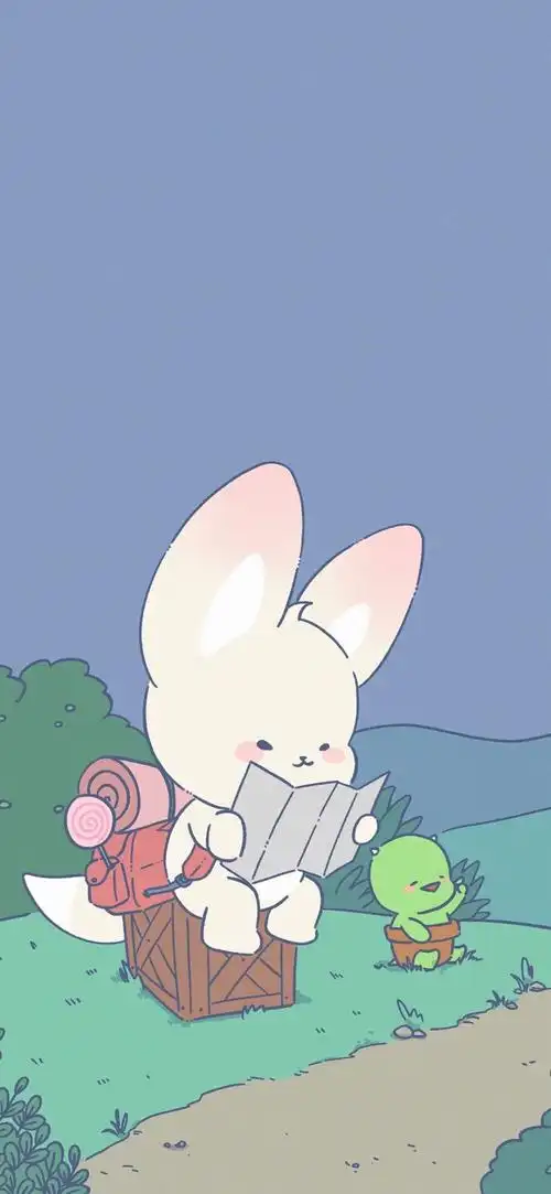 手机可爱小清新卡通壁纸聊天背景