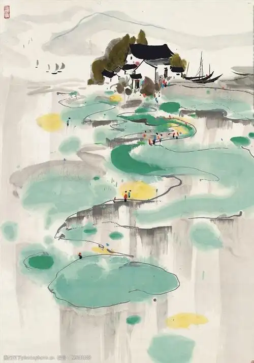 水墨山水吴冠中作品