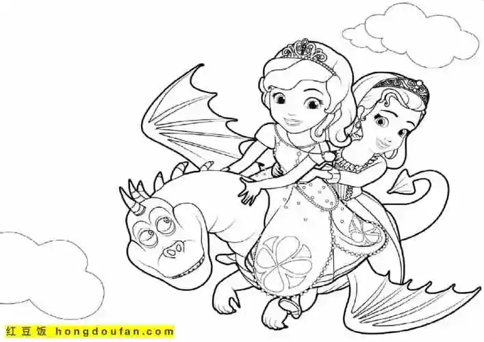 13张女孩子们心爱的迪士尼公主卡通涂色图片