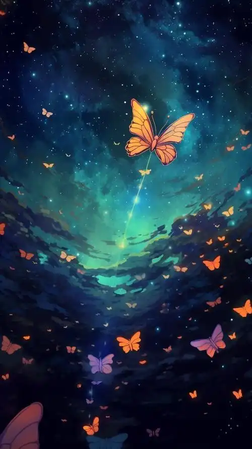 美图:星夜蝴蝶,唯美梦幻