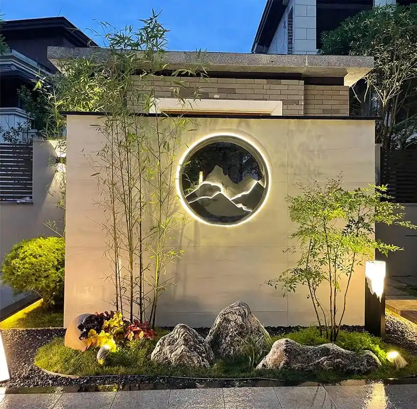 花园水景墙设计实景图. #水景墙墙叠水 #水景墙水幕 #水景 - 抖音