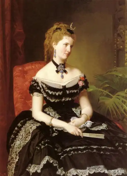 皇室佳人|西班牙宫廷画家费德里科·马德拉佐古典肖像油画作品欣赏