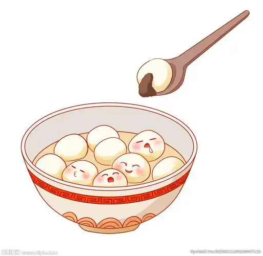 卡通元宵汤圆素材图片
