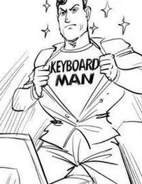 现实中在黑暗的角落里盯着刺眼的电脑屏幕,常常露出一种邪恶的表情!