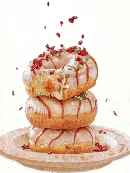 彩铅  #彩铅绘画  #辉柏嘉绘画大神  #手绘  #绘画  #甜甜圈  #美食